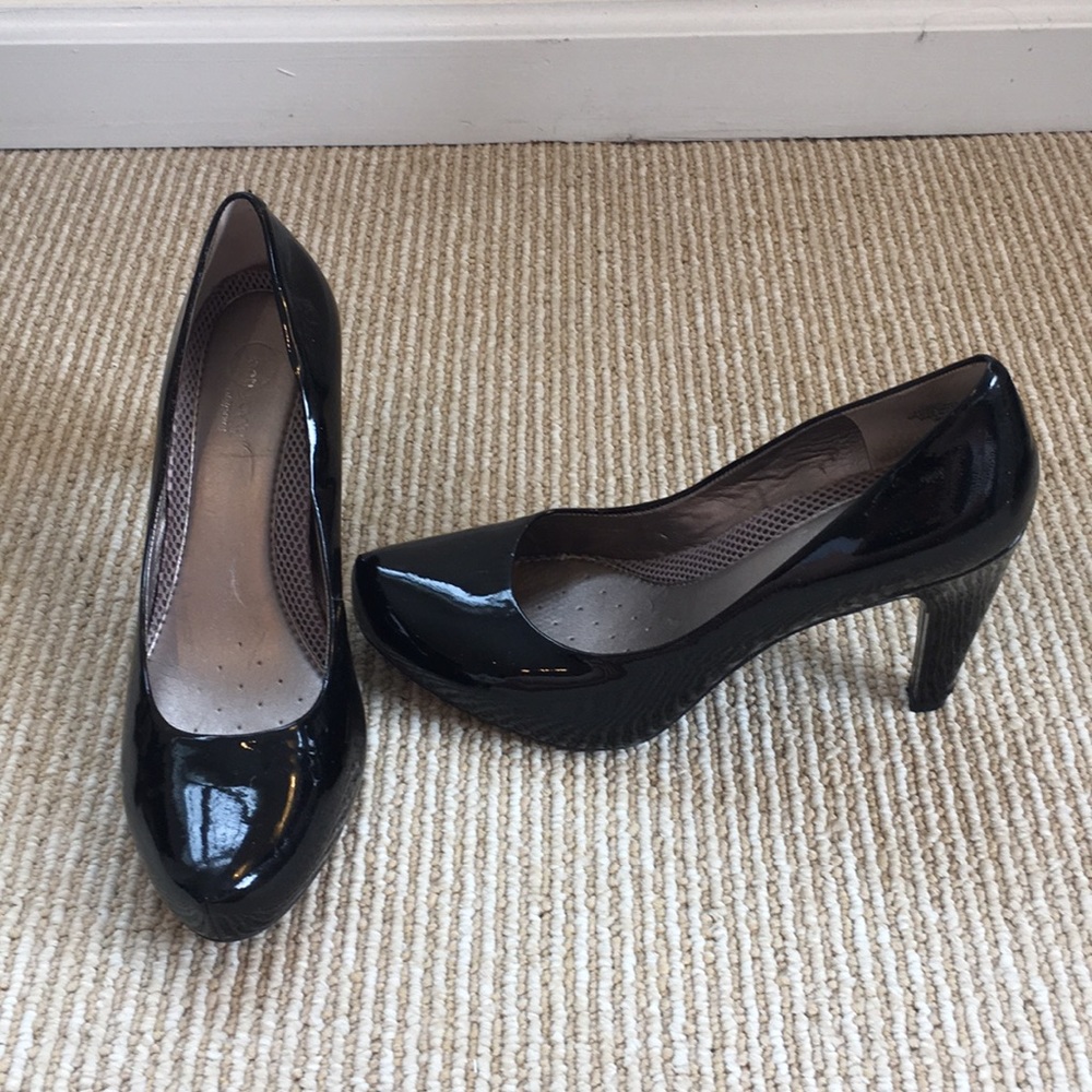 Comfortable work shoes size 10 black heels women’s
